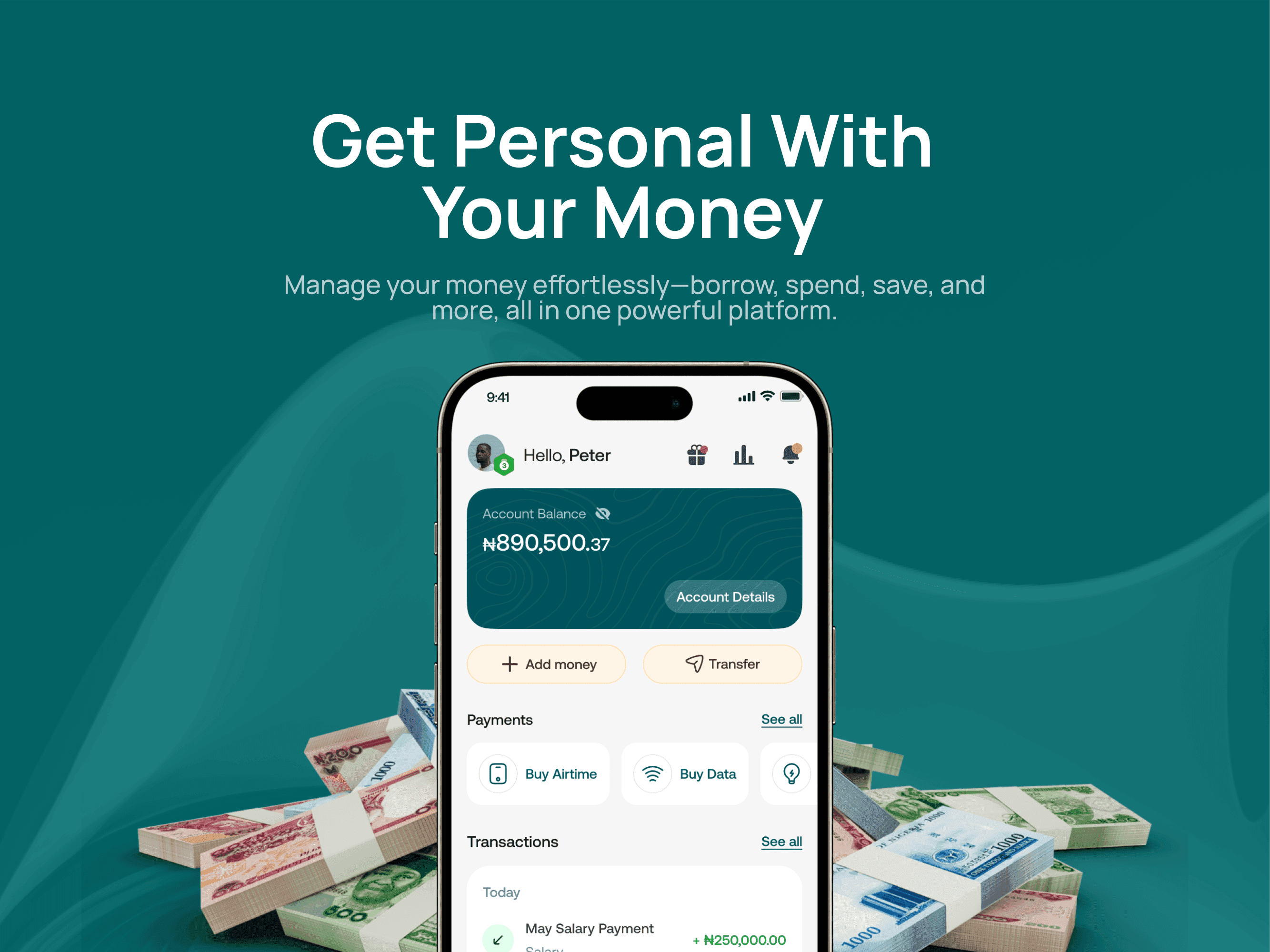 The Earnipay app, shown on a phone
